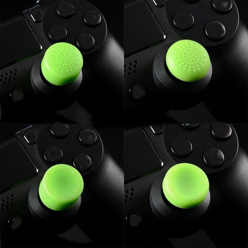 Ambertown Pack of 8 pcs Analog Controller Gamepad Raised Antislip Thumb Stick Grips Thumbsticks Joystick Cap Cover for PS5, PS4, PS3, Switch Pro, Xbox one, Xbox 360, Wii U, PS2 Controller (Green) - Image 4